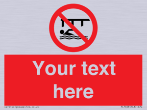 Custom Do not swim in the vicinity of piers